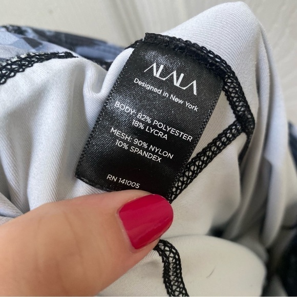 Alala Compression 7/8 Captain Tight black white tie dye leggings mesh - Picture 4 of 6